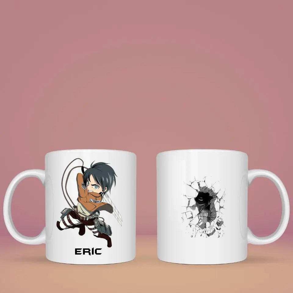 Mug personnalisé L'attaque des Titans Eren