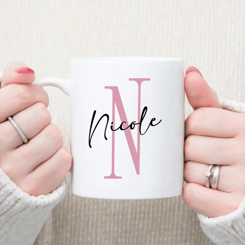 Petit 11 · Mug personnalisé Elégant Prénom Initiale & Citation libre mug-humour, mug-multi-occasions, mug-personnalise-noel, mug-nouvel-an- -2