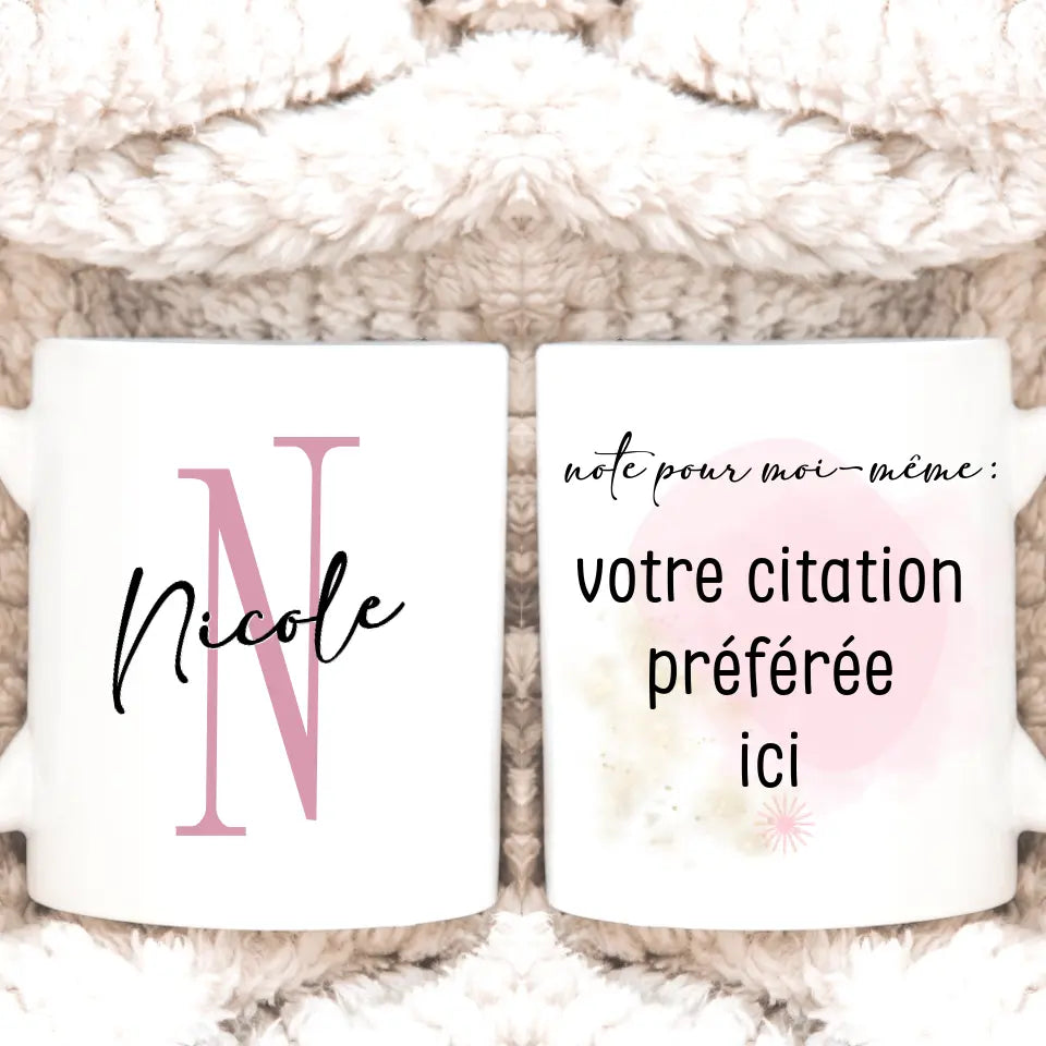 Petit 11 · Mug personnalisé Elégant Prénom Initiale & Citation libre mug-humour, mug-multi-occasions, mug-personnalise-noel, mug-nouvel-an- -4