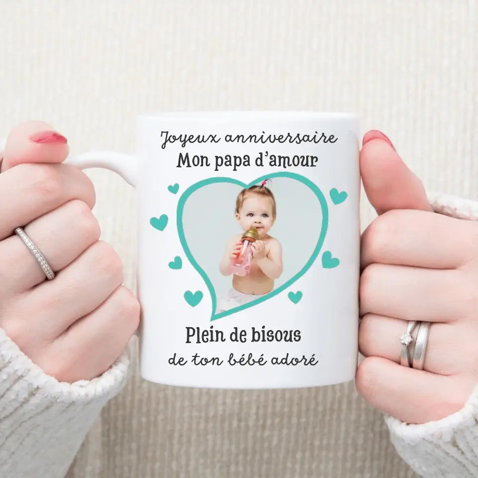 Mug personnalisé ▪ Joyeux premier anniversaire en tant que Papa