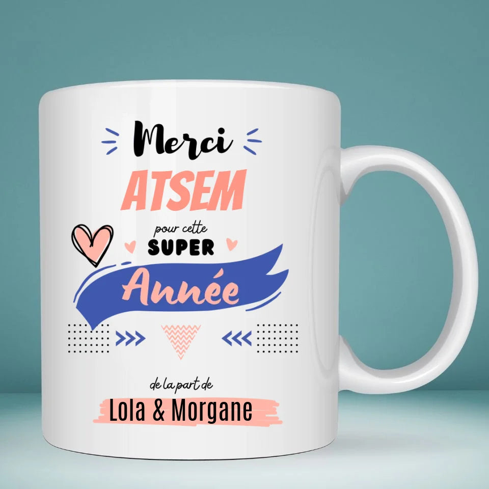 Mug personnalisé · Merci Maîtresse Maître