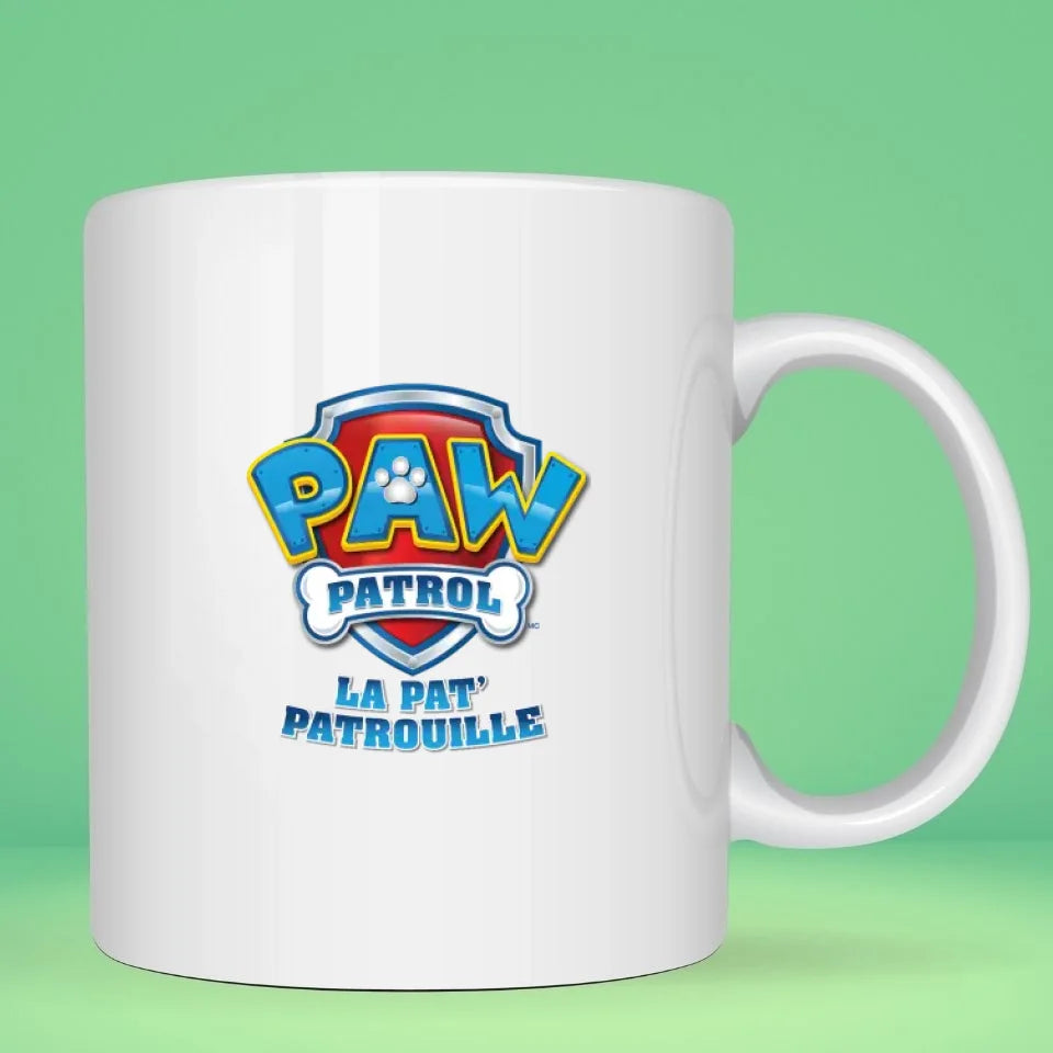 Mug personnalisé · La Pat Patrouille · Rocky Super héro Verso  Petit11