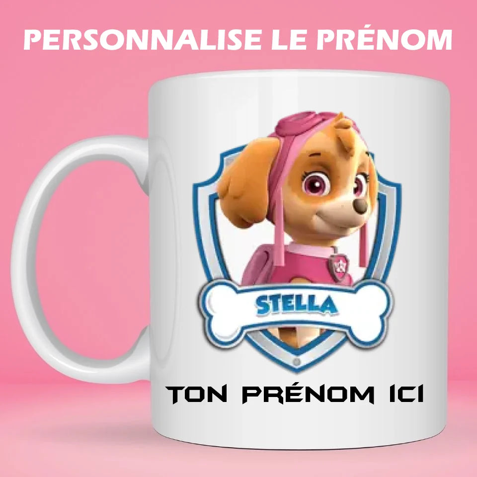 Mug personnalisé · La Pat Patrouille · Stella Super héro Recto  Petit11