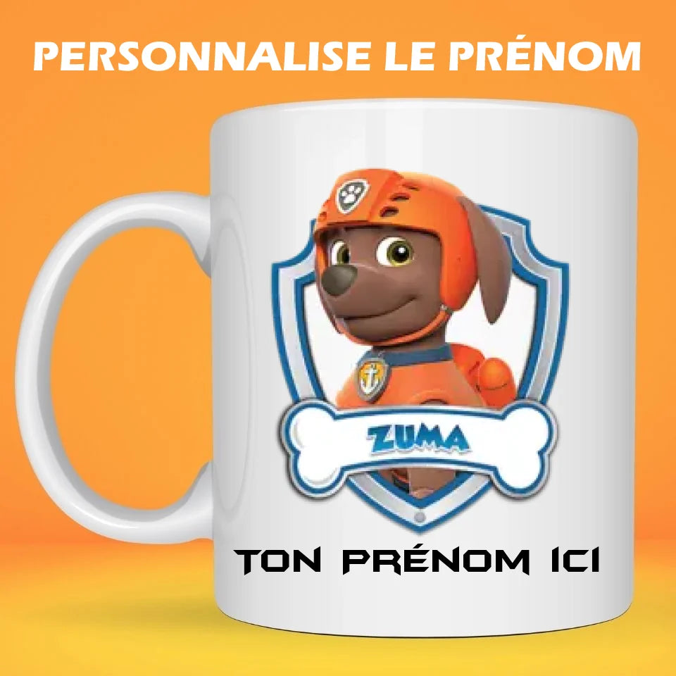 Mug personnalisé · La Pat Patrouille · Zuma Super héro Recto  Petit11