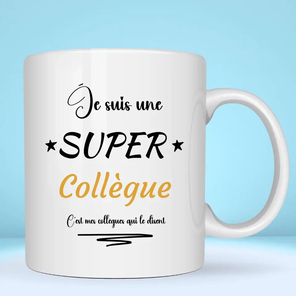 Mug personnalisé · Une Super Collègue Collègue, Retraite Verso Petit11