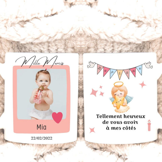 Petit 11 · Mug personnalisé ▪ Baptême Milles mercis mug-famille, mug-bapteme, mug-couple, mug-homme, mug-femme 2