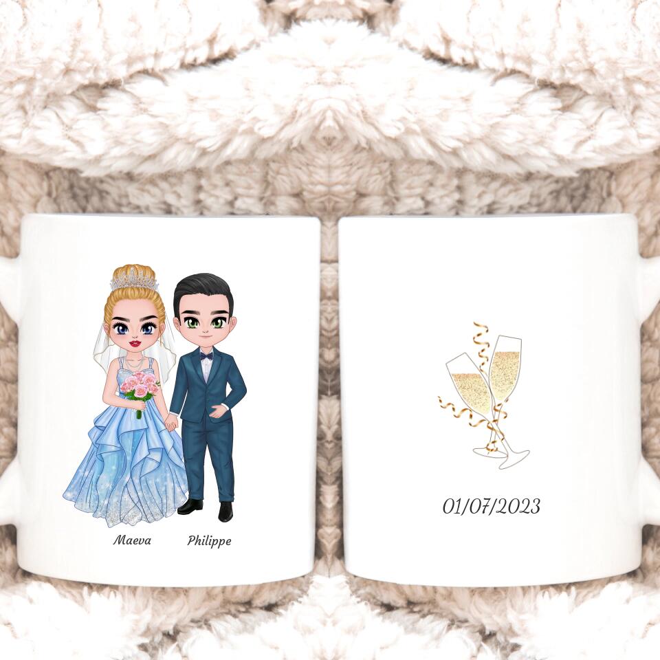 Petit 11 · Mug personnalisé ▪ Mariage Couple marié mug-amour, mug-famille, mug-mariage, mug-couple, mug-homme, mug-femme