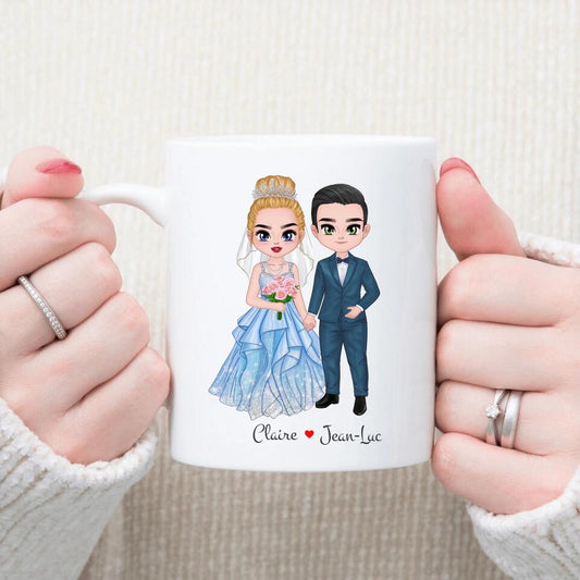 Petit 11 · Mug personnalisé mariage couple marié mari et femme