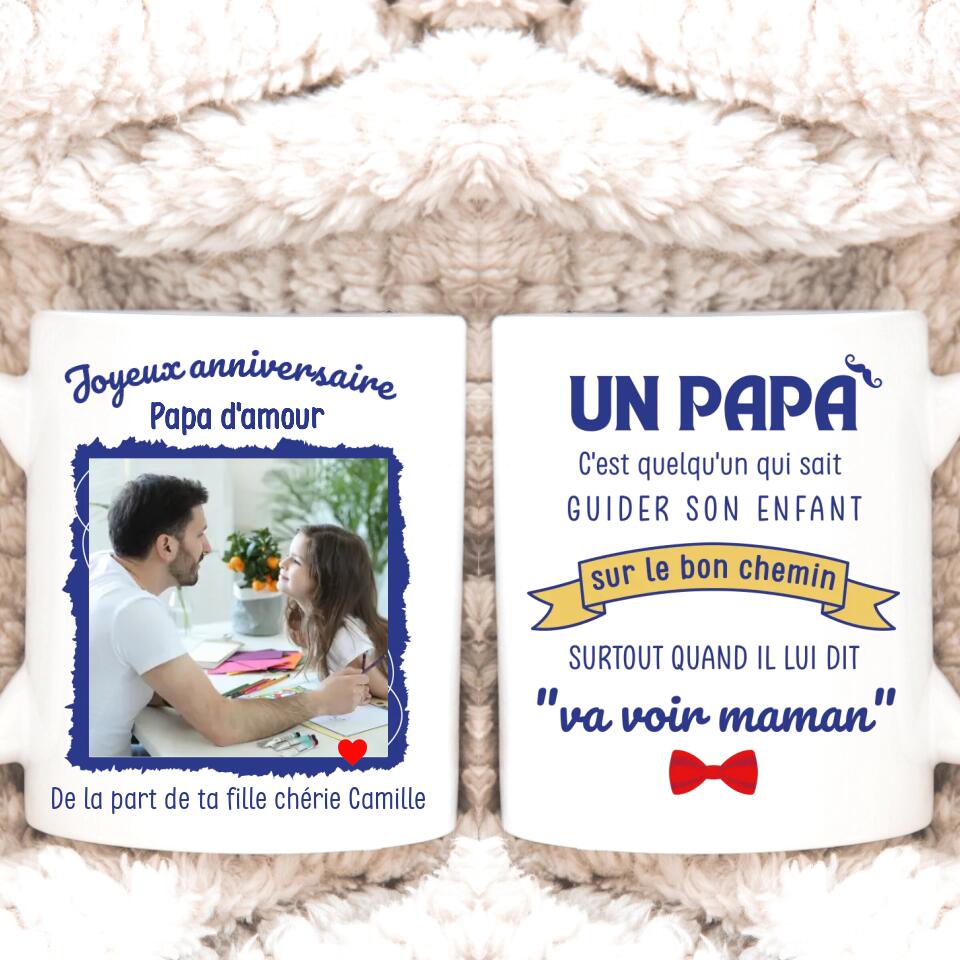 Petit 11 · Mug personnalisé ▪ Joyeux anniversaire Papa Drôle mug-humour, mug-famille, mug-anniversaire- -1