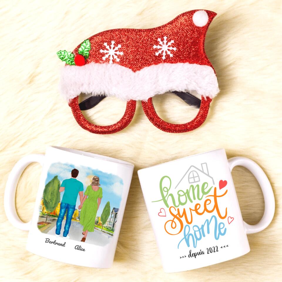 Petit 11 · Mug personnalisé ▪ Famille Home Sweet Home mug-famille, mug-cremaillere, mug-multi-occasions, mug-couple, mug-homme, mug-femme, mug-personnalise-noel, mug-nouvel-an, mug-retrouvailles- -1