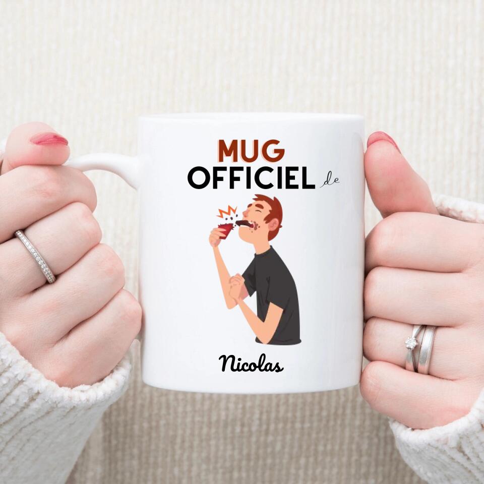 Petit 11 · Mug personnalisé Humour Fan de chocolat Le chocolat est notre ennemi, mais fuir devant l'ennemi c'est lâche mug-humour, mug-cremaillere, mug-multi-occasions, mug-personnalise-noel- -1