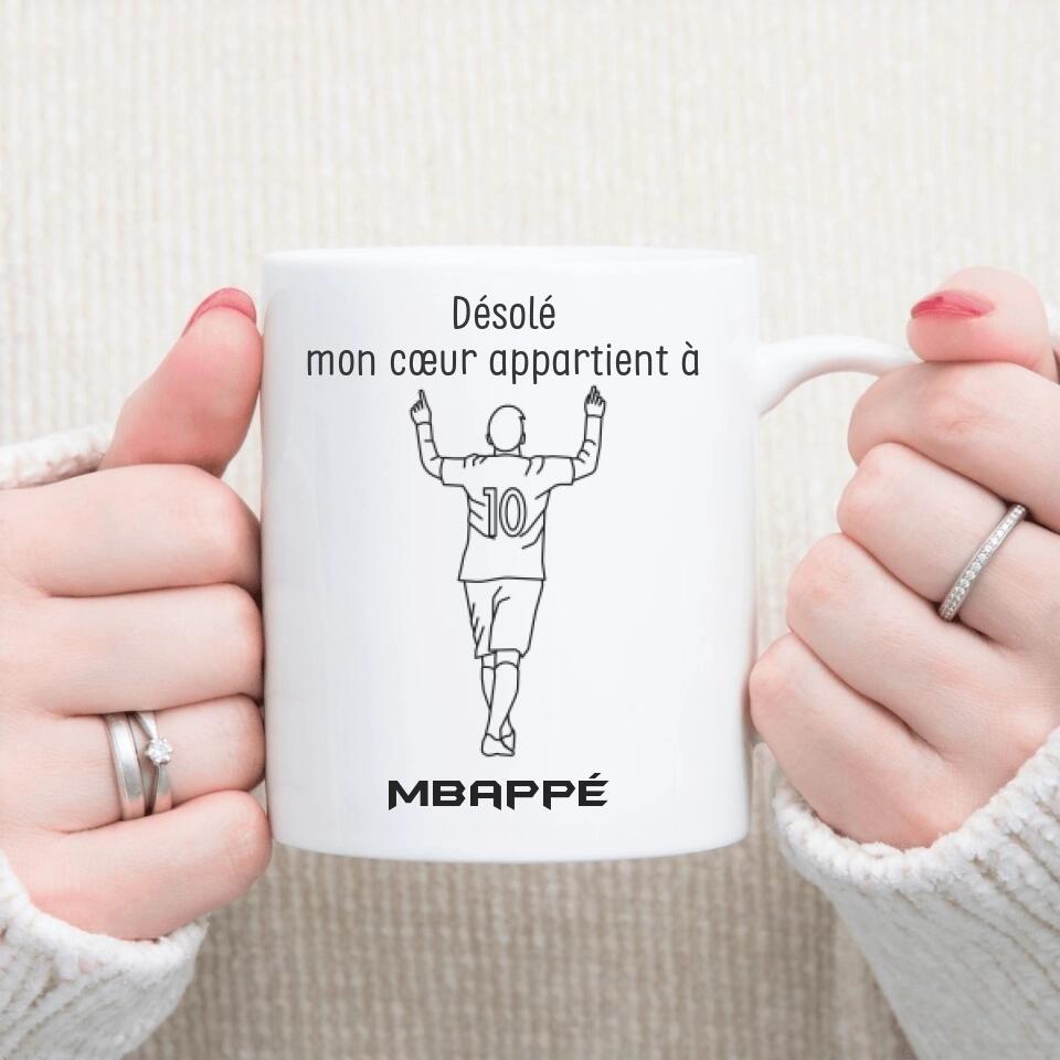 Petit 11 · Mug personnalisé Football · Mon cœur appartient à mug-anniversaire, mug-sport, mug-multi-occasions, mug-personnalise-noel, mug-nouvel-an- -5