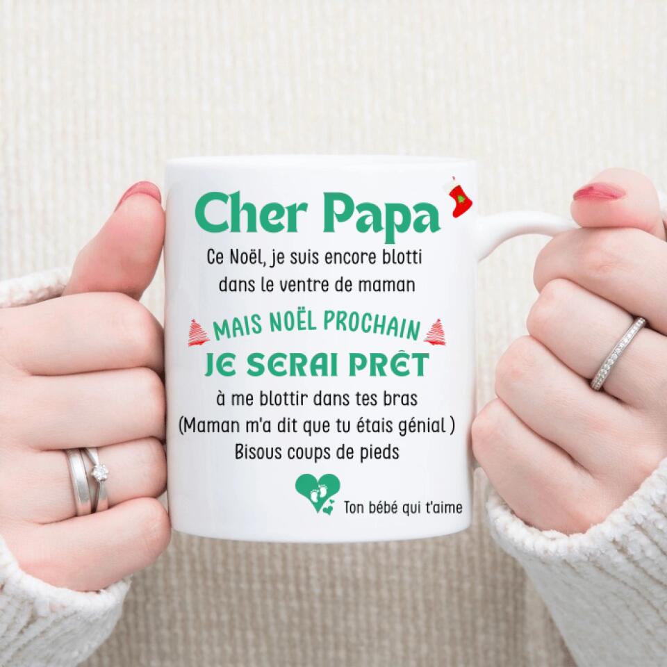 Petit 11 · Mug personnalisé Futur Papa Joyeux Noel mug-famille, mug-grossesse-naissance, mug-personnalise-noel- -4