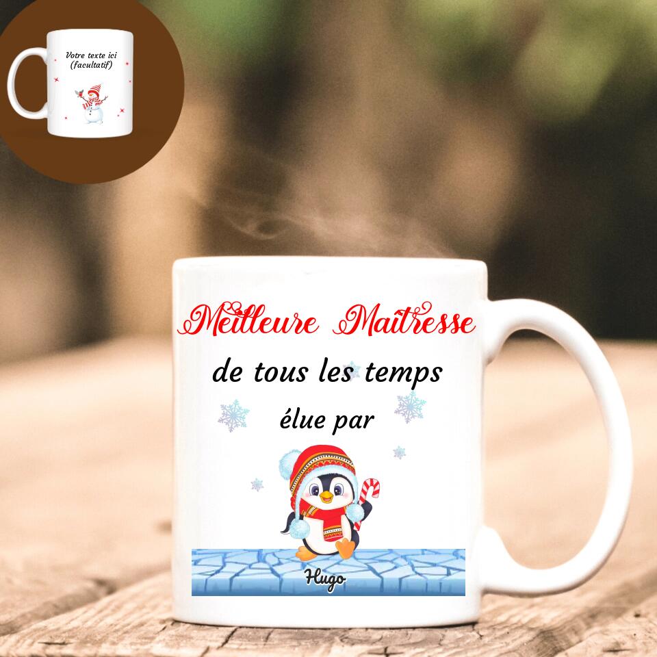 Petit 11 · Mug personnalisé · Meilleure maîtresse Merci mug-maitre-maitresse-professeur, mug-multi-occasions, mug-personnalise-noel, mug-nouvel-an- -1