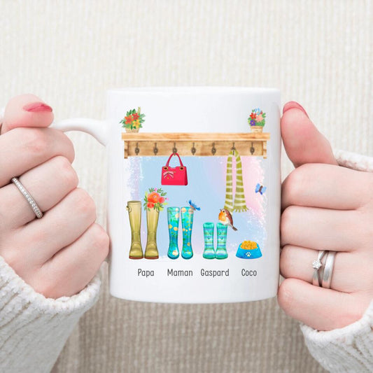 Petit 11 · Mug personnalisé ▪ Portrait Famille Bottes - Beaucoup d'amour mug-famille, mug-cremaillere, mug-anniversaire, mug-multi-occasions, mug-animaux, mug-personnalise-noel, mug-nouvel-an,mug-personnalise, nouvelles-creations-par-nos-artistes