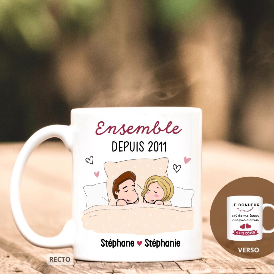 Petit 11 - Mug personnalisé Couple · Ensemble depuis 🧡-mug-amour, mug-mariage, mug-multi-occasions, mug-saint-valentin