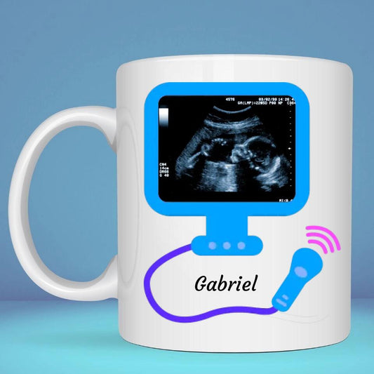 Mug personnalisé · Echographie - Bébé Garçon détecté