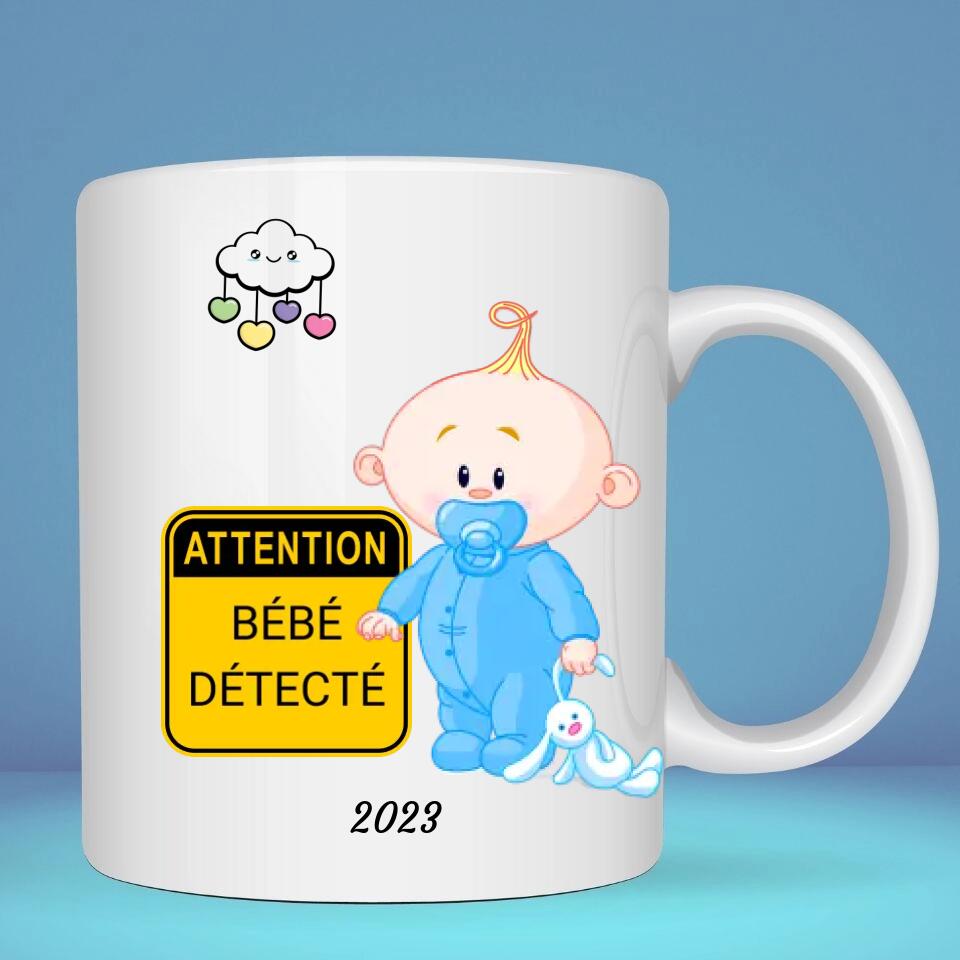 Mug personnalisé · Echographie - Bébé Garçon détecté