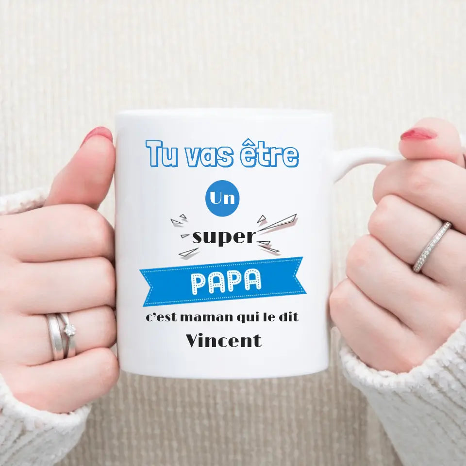 Mug personnalisé ▪ Futur super papa / maman