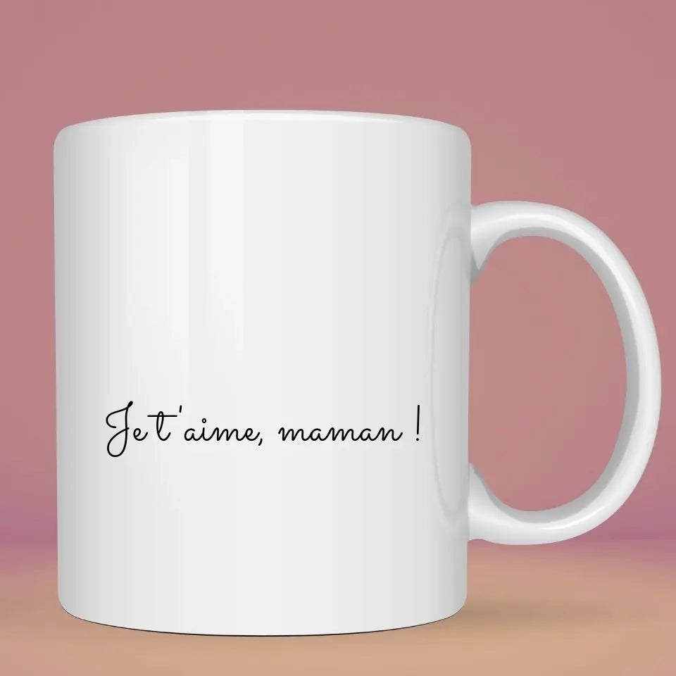 Mug personnalisé mère & enfant Lineart Je t'aime maman - petit 11