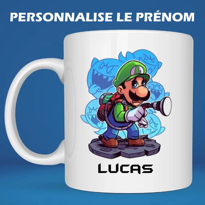 Mug personnalisé Luigi et les fantômes Super Mario Bros