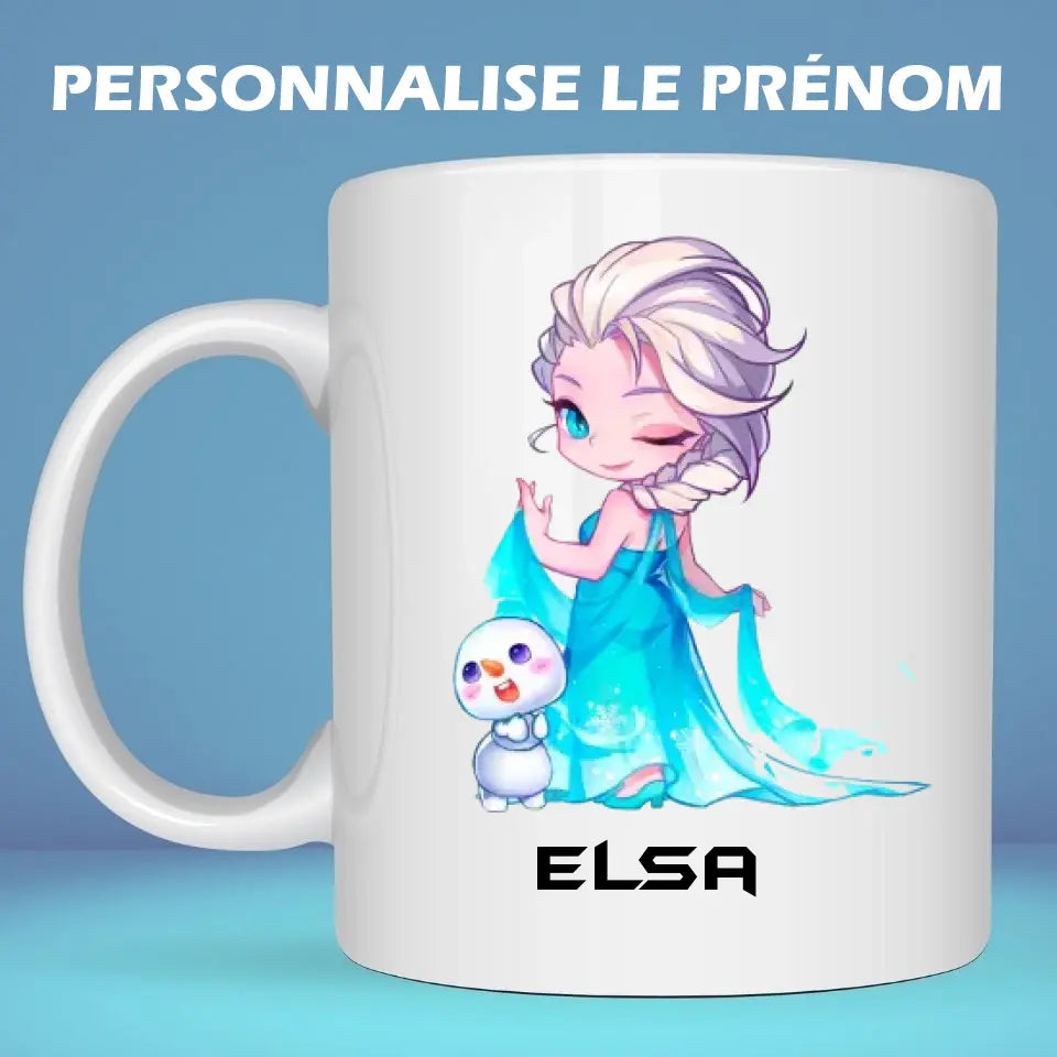 Mug personnalisé La reine des neiges Elsa