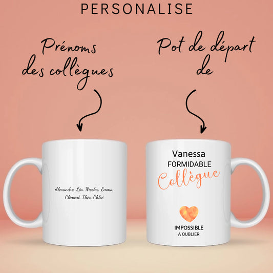 Mug collègue personnalisé pot de départ