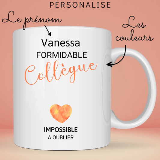 Mug collègue personnalisé pot de départ droite