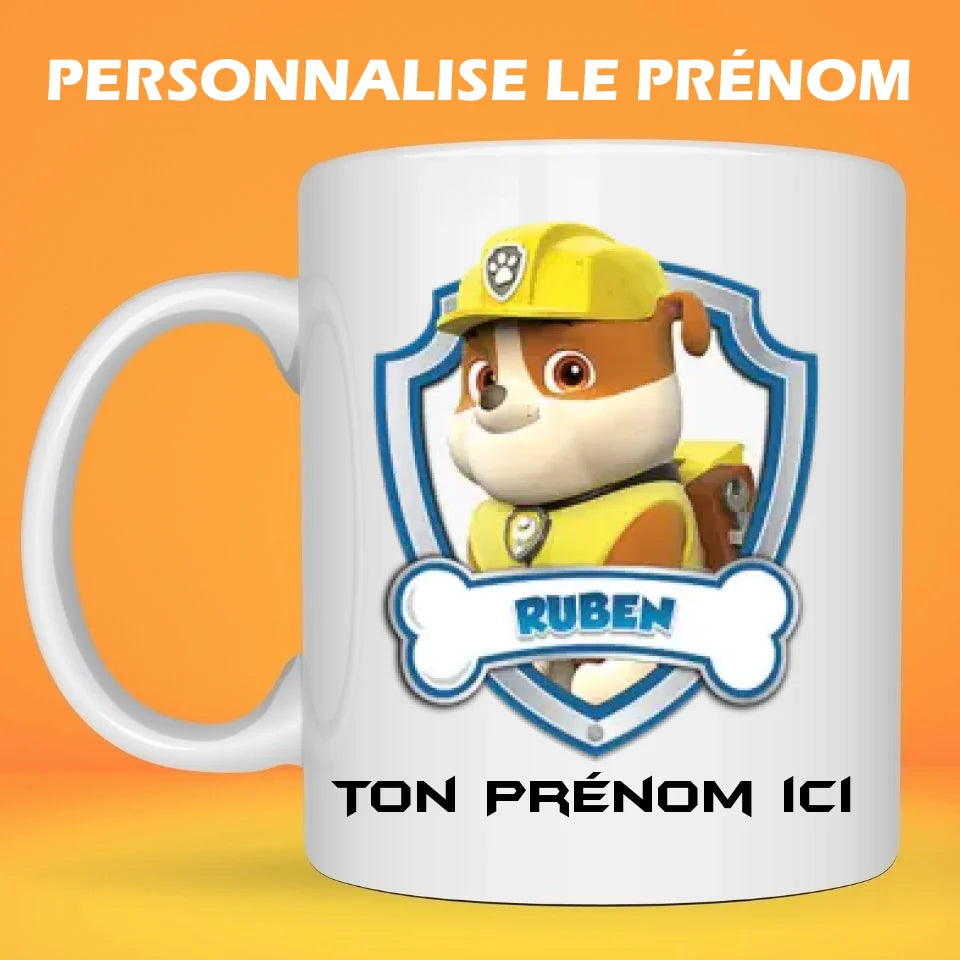 Mug personnalisé · La Pat Patrouille · Ruben Super héro Recto  Petit11