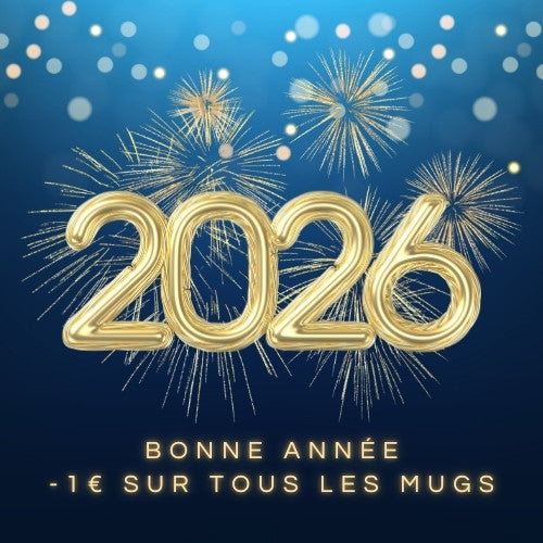 Mug personnalisé réduction bonne année 2026