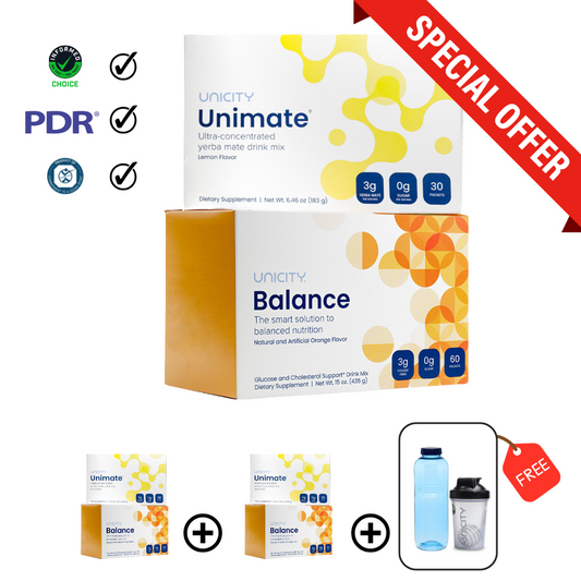 FEEL GREAT LEMON. Unimate & Balance. Healthy Weight Loss & Metabolism Reset. 60-Day Pack + Gift. Dietary Supplement. PDR. Informed Choice.