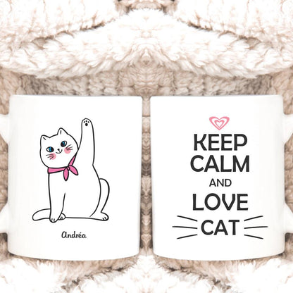 Petit 11 · Mug personnalisé ▪ Keep Calm Love Cat mug-humour, mug-anniversaire, mug-multi-occasions, mug-femme, mug-enfant, mug-animaux, mug-personnalise-noel, mug-nouvel-an 1