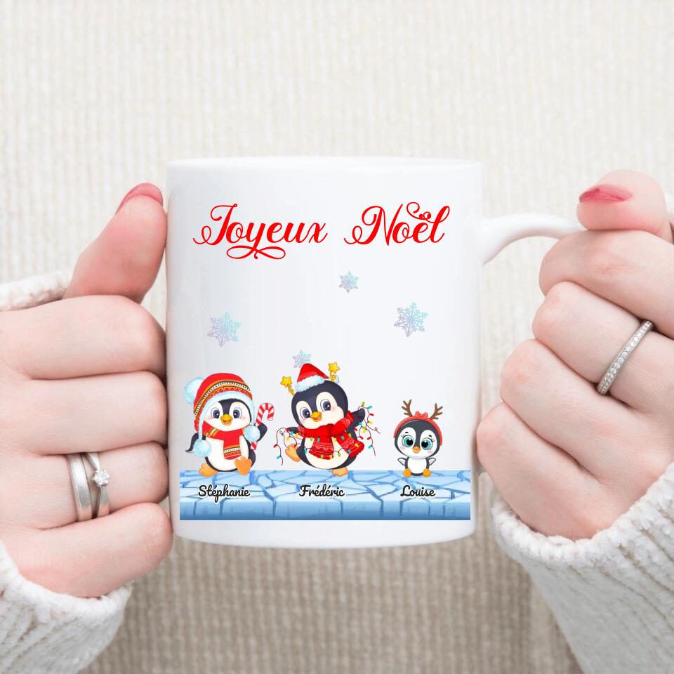 Petit 11 · Mug personnalisé Joyeux Noël Famille Pingouins Texte libre mug-famille, mug-personnalise-noel- -4