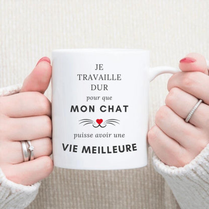 Petit 11 · Mug personnalisé ▪ Je travaille dur pour que mon chat puisse avoir une vie meilleure mug-anniversaire, mug-multi-occasions, mug-homme, mug-femme, mug-animaux, mug-personnalise-noel, mug-nouvel-an,mug-personnalise, ventes-flash-⚡, nouvelles-creations-par-nos-artistes