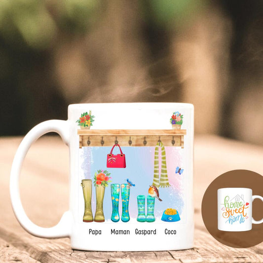 Petit 11 · Mug personnalisé ▪ Famille Bottes ▪ Home Sweet Home mug-famille, mug-cremaillere, mug-multi-occasions, mug-couple, mug-homme, mug-femme, mug-animaux