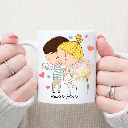 Petit 11 Mug personnalisé dessin Couple selfie Chaque jour que je passe avec toi devient le meilleur jour de ma vie