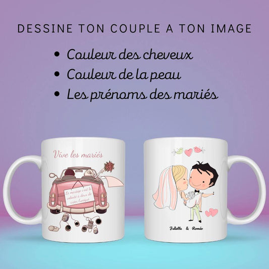 Petit 11 · Mug personnalisé ▪ Vive les mariés mug-amour, mug-mariage, mug-multi-occasions, mug-couple, mug-saint-valentin,mug-personnalise, nouvelles-creations-par-nos-artistes