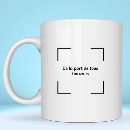 Mug Joyeux anniversaire personnalisable gauche